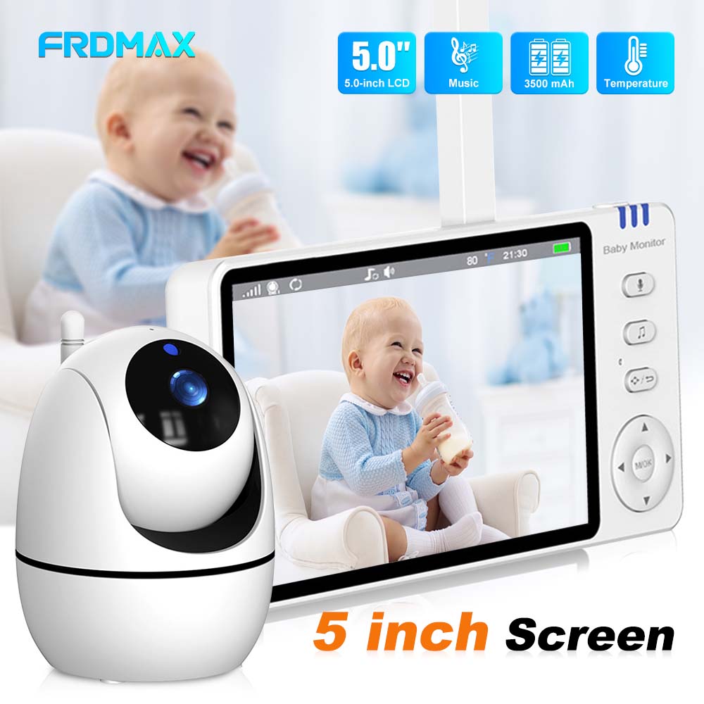 Wireless Baby Monitor - 5-дюймовая видеоняня, внутренняя беспроводная двусторонняя аудиосвязь,