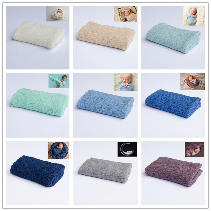Baby Swaddle Blanket - Реквизит для фотосъемки новорожденных, вязаное детское