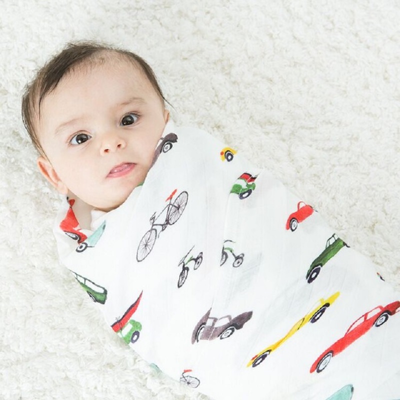 Baby Swaddle Blanket - Автомобильное ультрамягкое детское муслиновое одеяло 47x47
