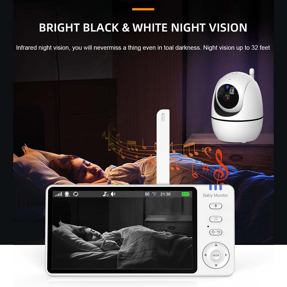 5-дюймовая видеоняня, внутренн – обзор и цена Wireless Baby Monitor