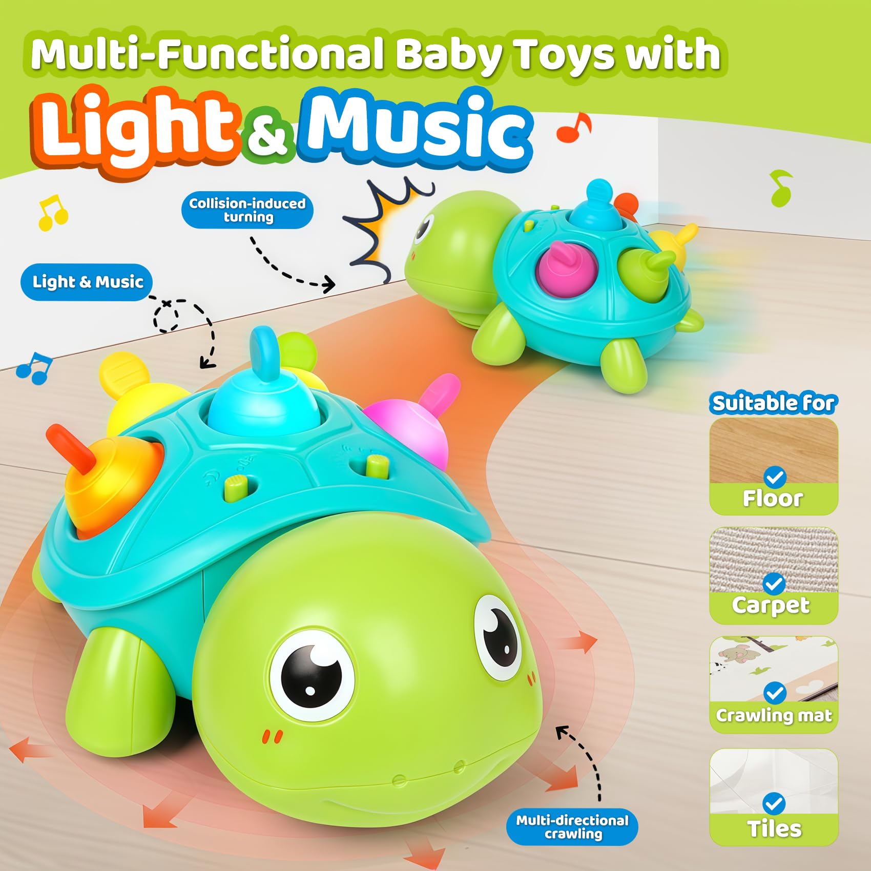 Музыкальная игрушка-черепашка  – обзор и цена Baby Walker Activity